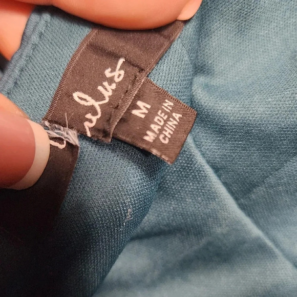 Lulu's Elegant Confidence Teal Satin Flutter Sleeve Cutout Maxi Dress Wedding - Picture 11 of 11